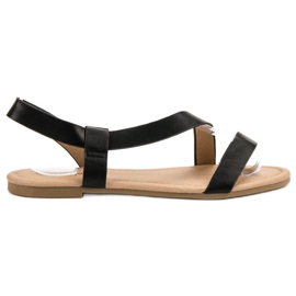 Primavera Slip-on flade sandaler sort