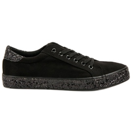 SHELOVET Sneakers med glittersål sort