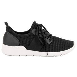 SHELOVET Slip-on sportssko sort