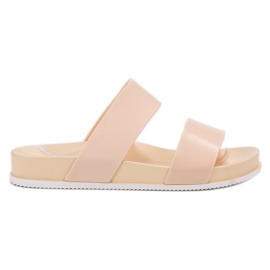 Laura Mode Beige gummistøvler
