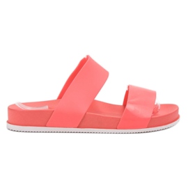Laura Mode Coral gummi hjemmesko rød