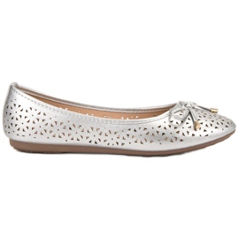 Renda Sølv Openwork Ballerinas grå