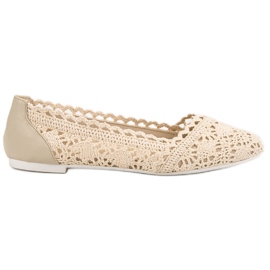 Coura Beige ballerinaer med blonde