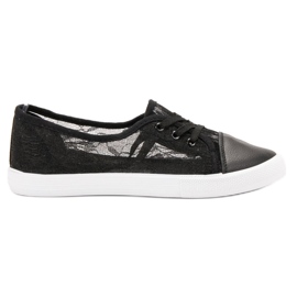 Mckeylor Sneakers med blonder sort