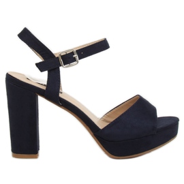 Sandaler på platformen YL96095 Navy marine blå