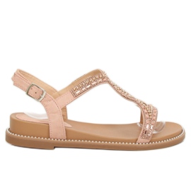 Sandaler dekoreret med pink LC-802 Pink lyserød