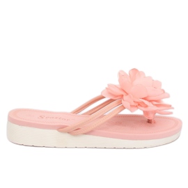 Klip-klapper med en blomsterrosa CK103 Pink lyserød