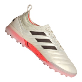 Adidas Copa 19.1 Tf M BC0563 fodboldstøvler hvid beige