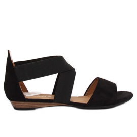 Sorte damesandaler 7434 Sort