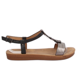 Sorte kvinders sandaler TS-7 Sort grå