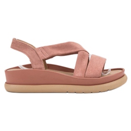 SHELOVET Slip-on sandaler på platformen lyserød