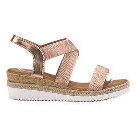 Bello Star Espadrilles Slip On Sandaler lyserød gul