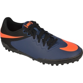 Nike HypervenomX Pro Tf M 749904-480 fodboldstøvler blå, sort, marineblå, orange marineblå