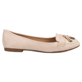 Seastar Ballerinas med frynser beige