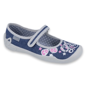 Befado børnesko 114Y368 marine blå lyserød grå