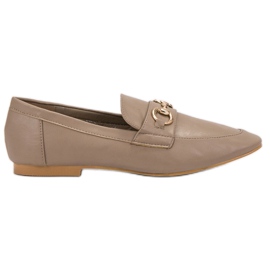 Weide Moderigtige kvinders loafers brun