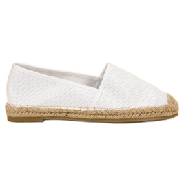Ideal Shoes Suede Slip-On Sko hvid