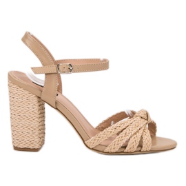 Flettede VICES sandaler brun