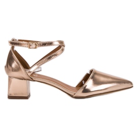 SHELOVET Rose guld pumper gylden