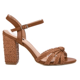 Flettede VICES sandaler brun