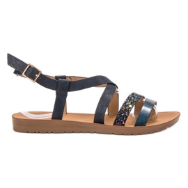 VINCEZA flade sandaler blå