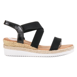 Anesia Paris Slip-on sandaler på platformen sort