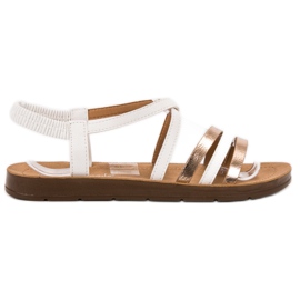 Super Mode Moderigtige slip-on sandaler hvid