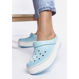 Crocs Krokbåndsplatform Clog 4JE Ice Blue Ice Blue flerfarvet
