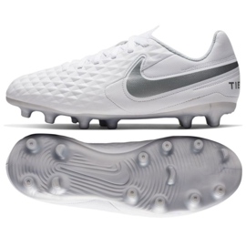 Nike Tiempo Legend 8 Club FG / MG Jr AT5881-100 fodboldsko flerfarvet hvid