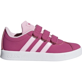 Adidas Vl Court 2.0 Cmf C pink sko Jr F36394 lyserød
