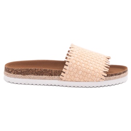 VICES Hjemmesko med frynser beige