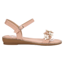 Forever Folie Sandaler med blomster lyserød