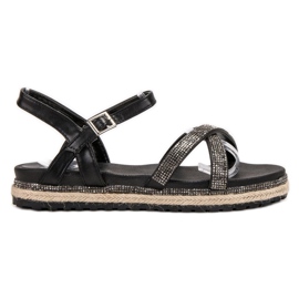 SHELOVET Sorte kvinders sandaler