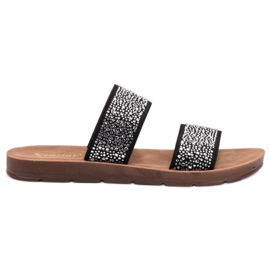 Seastar Hjemmesko med cubic zirconia sort