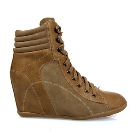 Sneakers Støvler On Wedge 562 Khaki brun grøn