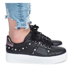 Sorte sneakers Montpellier studs