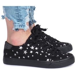 Sorte sneakers med Bretagne -stjerner