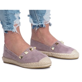 Guld Sol lilla espadriller violet