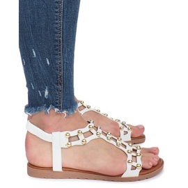 Sommerhvide flade sandaler