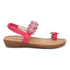 Pink Diamond Flower sandaler med blomster lyserød