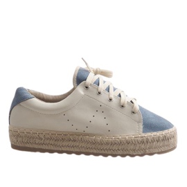 Blå snøret espadriller LX-07 brun
