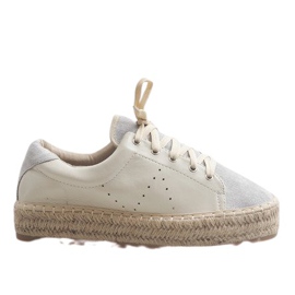 Grå snøret espadriller LX-07