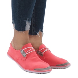 Lyserøde 288-86 lycra slip-on sneakers flerfarvet
