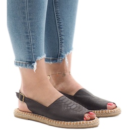 Brune espadrillessandaler B218