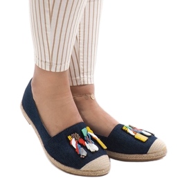 Marineblå espadriller, jeans H88-5