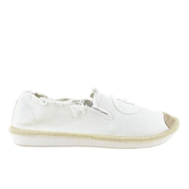 Hvide slip-on espadriller NB273P-3