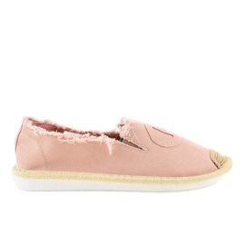 Lyserøde slip-on espadriller NB273P-7