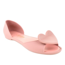 Pink ballerinaer af melissa-gummi med et hjerte KM121-24 lyserød
