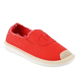 Røde slip-on espadriller XY2618-4