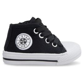 Høje børnesneakers Y1309 Sort